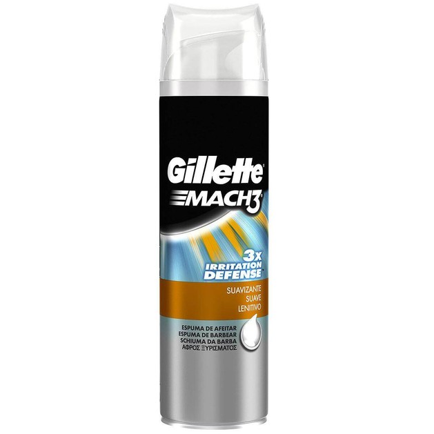 Gillette Mach 3 Smooth Αφρός Ξυρίσματος με Τριπλή Προστασία Ενάντια στους Ερεθισμούς & τις Κοκκινίλες 250ml Gillette Mach 3 Smooth Αφρός Ξυρίσματος με Τριπλή Προστασία Ενάντια στους Ερεθισμούς & τις Κοκκινίλες 250ml