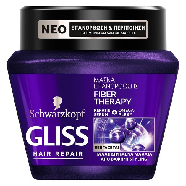 Schwarzkopf Gliss Fiber Therapy Mask Μάσκα Αναδόμησης για Ταλαιπωρημένα Μαλλιά από Βαφές & Styling 300ml Schwarzkopf Gliss Fiber Therapy Mask Μάσκα Αναδόμησης για Ταλαιπωρημένα Μαλλιά από Βαφές & Styling 300ml