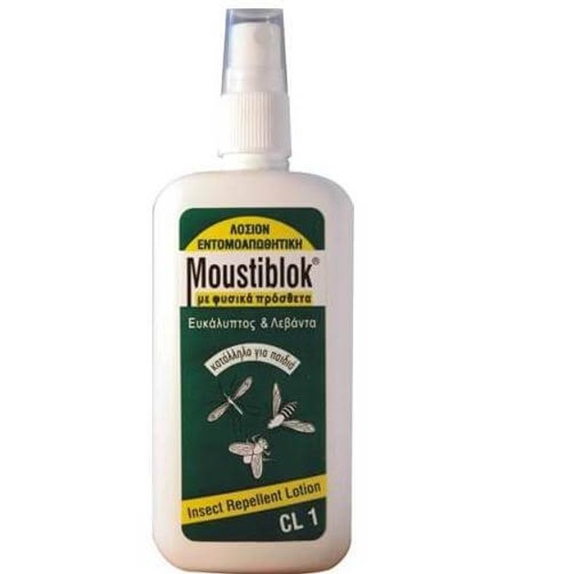 Moustiblok CL1 με φυσικά απωθητικά Spray 100ml Με Ευκάλυπτο και Λεβάντα Moustiblok CL1 με φυσικά απωθητικά Spray 100ml Με Ευκάλυπτο και Λεβάντα