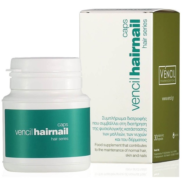 Vencil Hairnail Συμπλήρωμα Διατροφής για Μαλλιά, Δέρμα, Νύχια 30 Caps Vencil Hairnail Συμπλήρωμα Διατροφής για Μαλλιά, Δέρμα, Νύχια 30 Caps
