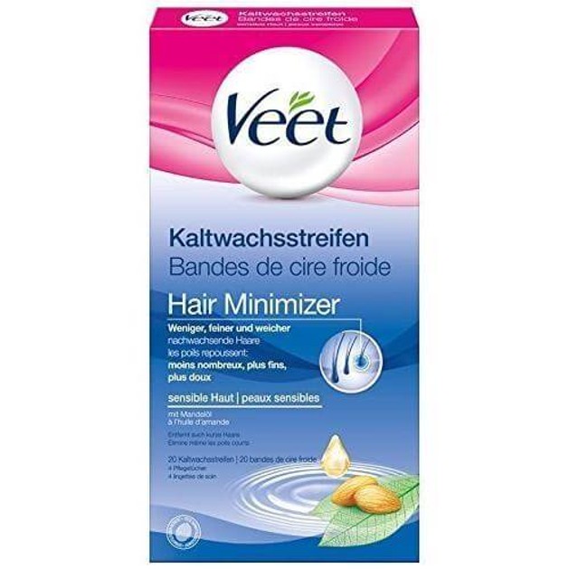 Veet Veet Hair Minimizer Ταινίες Ταινίες Κρύο Κερί Πόδια & Σώμα για Ευαίσθητο Δέρμα 20strips Veet Veet Hair Minimizer Ταινίες Ταινίες Κρύο Κερί Πόδια & Σώμα για Ευαίσθητο Δέρμα 20strips