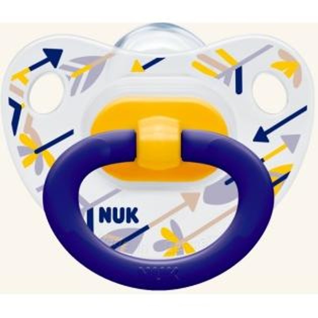 Nuk Classic Happy Days Πιπίλα Σιλικόνης με Κρίκο 1τμχ Nuk Classic Happy Days Πιπίλα Σιλικόνης με Κρίκο 1τμχ