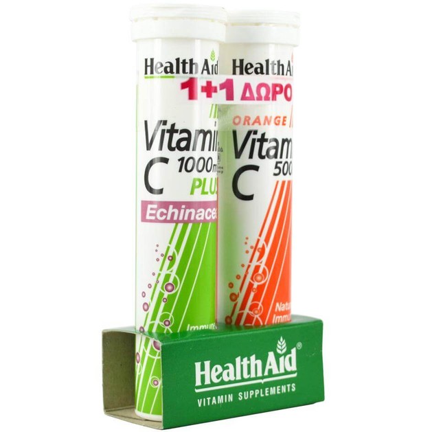 Πακέτο Προσφοράς Vit C 1000mg Plus Echinachea 20eff.tabs + Δώρο Vit C 500mg 20eff.tabs - Health Aid Πακέτο Προσφοράς Vit C 1000mg Plus Echinachea 20eff.tabs + Δώρο Vit C 500mg 20eff.tabs - Health Aid