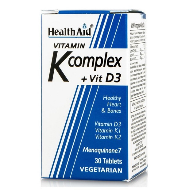 Health Aid K Complex & Vit D3 για την Υεία των Αγγείων & των Οστών 30tabs Health Aid K Complex & Vit D3 για την Υεία των Αγγείων & των Οστών 30tabs