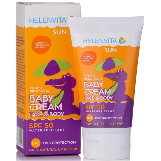Helenvita Sun Baby Face & Body Cream Spf50 Βρεφική Αντηλιακή Κρέμα Προσώπου-Σώματος Υψηλής Προστασίας, Μόνο Φυσικά Φίλτρα 100ml Helenvita Sun Baby Face & Body Cream Spf50 Βρεφική Αντηλιακή Κρέμα Προσώπου-Σώματος Υψηλής Προστασίας, Μόνο Φυσικά Φίλτρα 100ml