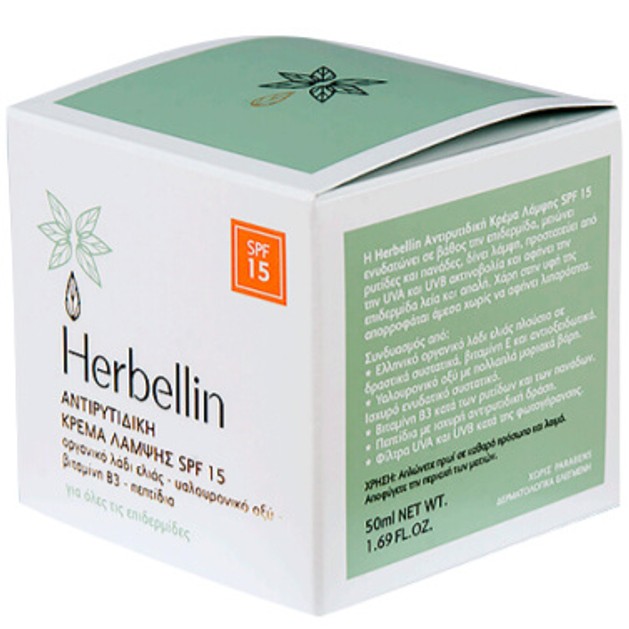 Herbellin Αντιρυτιδική Κρέµα Λάμψης Spf15 για Όλες τις Επιδερμίδες 50ml Herbellin Αντιρυτιδική Κρέµα Λάμψης Spf15 για Όλες τις Επιδερμίδες 50ml