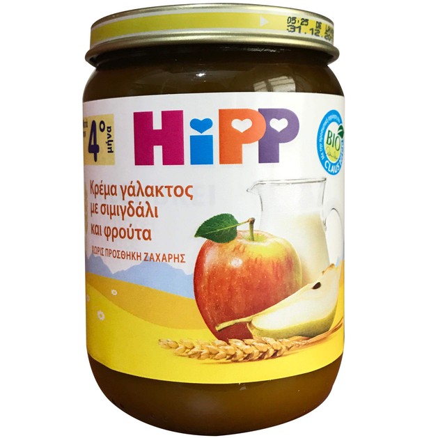 Hipp Βρεφική Κρέμα Γάλακτος με Σιμιγδάλι & Φρούτα Μετά τον 4ο Μήνα 190gr Hipp Βρεφική Κρέμα Γάλακτος με Σιμιγδάλι & Φρούτα Μετά τον 4ο Μήνα 190gr