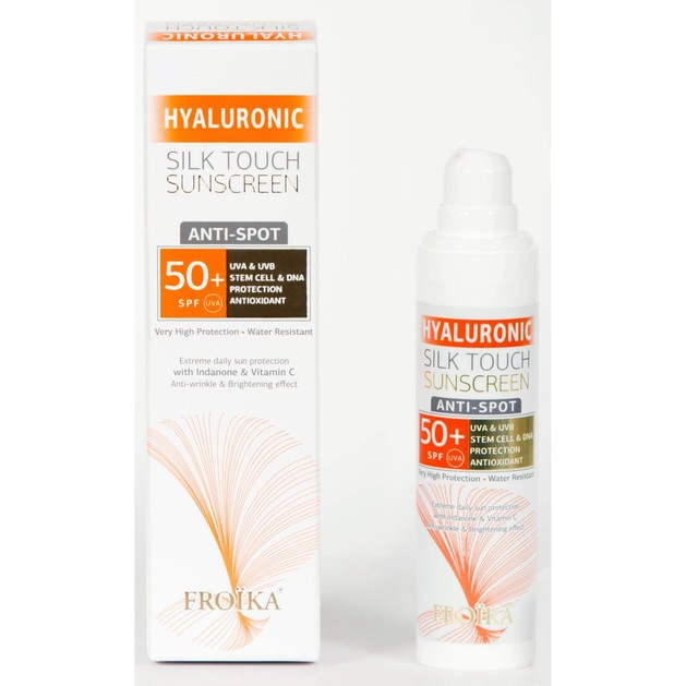 Froika Hyaluronic Silk Touch Suncare Anti - Spot Cream Spf50+, 40ml Froika Hyaluronic Silk Touch Suncare Anti - Spot Cream Spf50+, 40ml