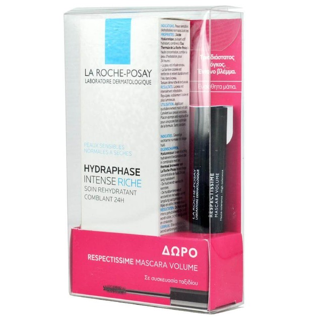 La Roche-Posay Πακέτο Προσφοράς Hydraphase Intense Riche 50ml & Δώρο Respectissime Μάσκαρα Volume Black 4,5ml Travel Size La Roche-Posay Πακέτο Προσφοράς Hydraphase Intense Riche 50ml & Δώρο Respectissime Μάσκαρα Volume Black 4,5ml Travel Size