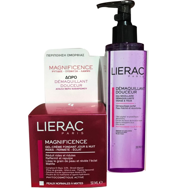 Lierac Πακέτο Προσφοράς Magnificence Gel Creme Fondant Jour & Nuit 50ml & Δώρο Demaquillant Douceur Νερό Καθαρισμού 200ml Lierac Πακέτο Προσφοράς Magnificence Gel Creme Fondant Jour & Nuit 50ml & Δώρο Demaquillant Douceur Νερό Καθαρισμού 200ml