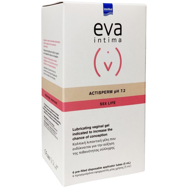 Eva Intima Actisperm pH 7.2 Sex Life Lubricating Vaginal Gel to Increase the Chance of Conception 6x5ml Eva Intima Actisperm pH 7.2 Sex Life Lubricating Vaginal Gel to Increase the Chance of Conception 6x5ml