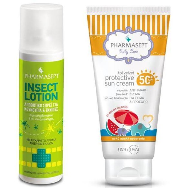 Pharmasept Πακέτο Προσφοράς Baby Sun Cream Spf50+, 150ml & Insect Lotion 100ml Pharmasept Πακέτο Προσφοράς Baby Sun Cream Spf50+, 150ml & Insect Lotion 100ml