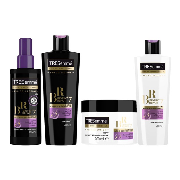 TRESemme Πακέτο Προσφοράς Primer Protect Biotin + Repair 7, 125ml, Shampoo 400ml, Mask 300ml, Conditioner 400ml TRESemme Πακέτο Προσφοράς Primer Protect Biotin + Repair 7, 125ml, Shampoo 400ml, Mask 300ml, Conditioner 400ml