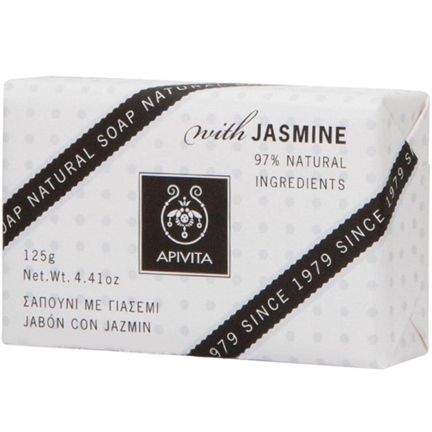 Apivita Natural Soap With Jasmine 125g Apivita Natural Soap With Jasmine 125g