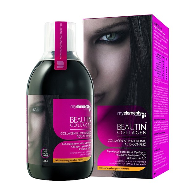 MyElements Beautin Collagen Υδρολυμένο Πόσιμο Κολλαγόνο Με Υαλουρονικό Οξύ Και Βιταμίνες A,B,C 500ml MyElements Beautin Collagen Υδρολυμένο Πόσιμο Κολλαγόνο Με Υαλουρονικό Οξύ Και Βιταμίνες A,B,C 500ml