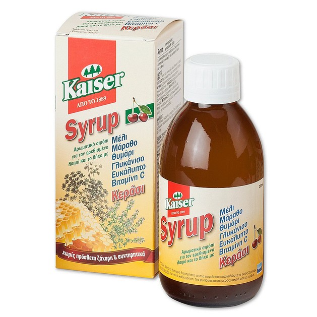 Kaiser Syrup Cherry Αρωματικό Σιρόπι με Γεύση Κεράσι για τον Ερεθισμένο Λαιμό & το Βήχα 200ml Kaiser Syrup Cherry Αρωματικό Σιρόπι με Γεύση Κεράσι για τον Ερεθισμένο Λαιμό & το Βήχα 200ml
