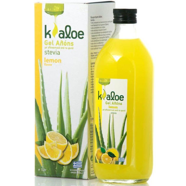 Kaloe Gel Αλόης με Γεύση Λεμόνι & Γλυκαντικά Από το Φυτό Stevia 1Lt Kaloe Gel Αλόης με Γεύση Λεμόνι & Γλυκαντικά Από το Φυτό Stevia 1Lt