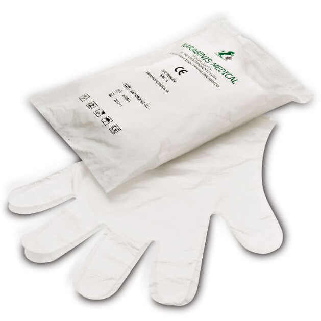Karabinis PE Alfa Gloves Γάντια Πολυεθυλενίου μη Αποστειρωμένα 100pcs Karabinis PE Alfa Gloves Γάντια Πολυεθυλενίου μη Αποστειρωμένα 100pcs
