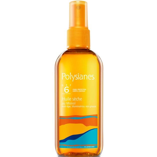 Polysianes Huile Sèche Spf6 Αντηλιακό Λάδι Σώματος & Μαλλιών με Εκχύλισμα Monoi 150ml Polysianes Huile Sèche Spf6 Αντηλιακό Λάδι Σώματος & Μαλλιών με Εκχύλισμα Monoi 150ml