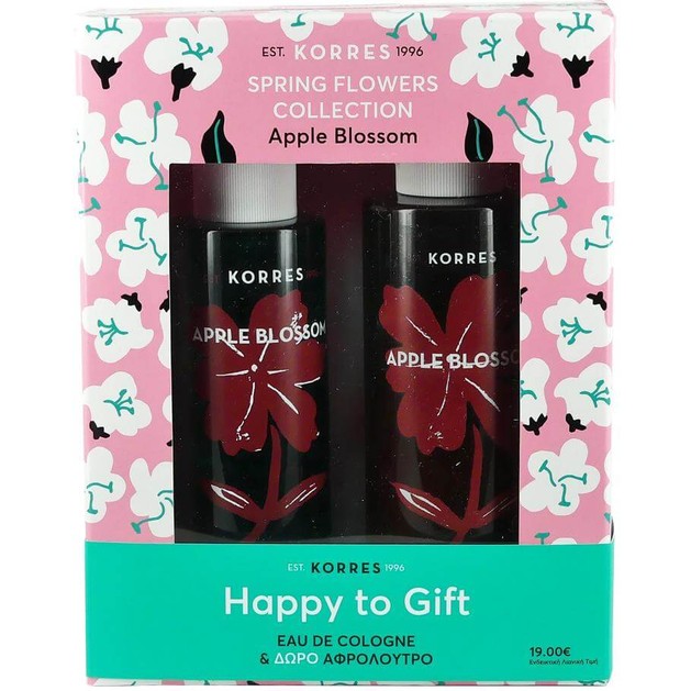 Korres Πακέτο Προσφοράς Happy to Gift Apple Blossom Eau de Cologne 100ml & Δώρο Showergel 250ml Korres Πακέτο Προσφοράς Happy to Gift Apple Blossom Eau de Cologne 100ml & Δώρο Showergel 250ml