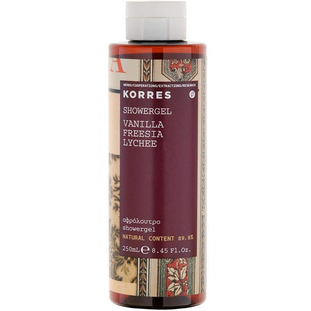 Korres Showergel Vanilla Freesia Lychee 250ml Korres Showergel Vanilla Freesia Lychee 250ml