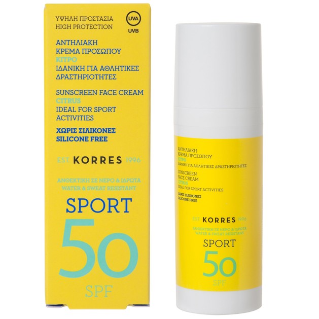 Korres Sport Face Suncare Spf50, 50ml Korres Sport Face Suncare Spf50, 50ml
