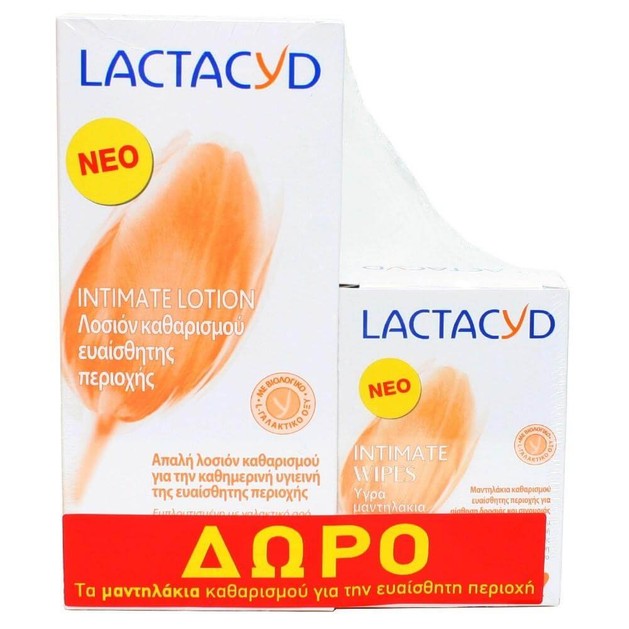 Lactacyd Intimate Lotion 300ml + Δώρο Intimate Wipes 15τμχ Lactacyd Intimate Lotion 300ml + Δώρο Intimate Wipes 15τμχ