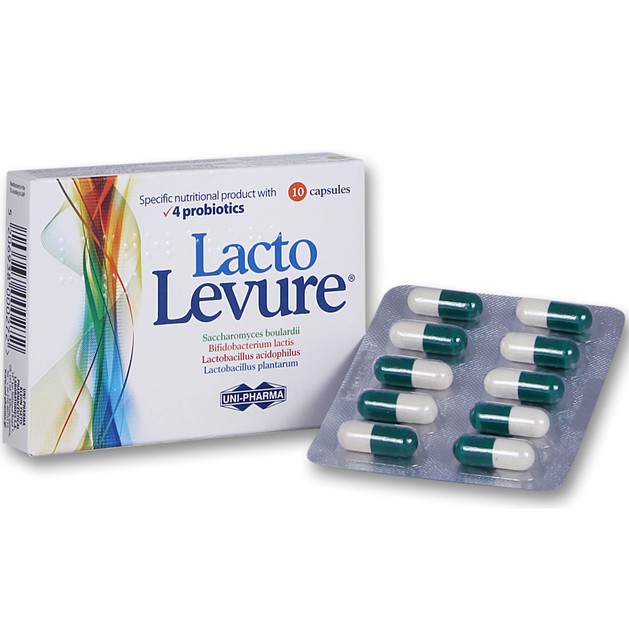 Uni-Pharma Lacto Levure 4 Probiotics Συμπλήρωμα Διατροφής με 4 Προβιοτικά 10caps Uni-Pharma Lacto Levure 4 Probiotics Συμπλήρωμα Διατροφής με 4 Προβιοτικά 10caps
