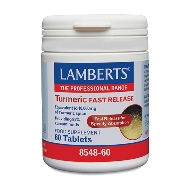 Lamberts Turmeric Fast Release Συμπλήρωμα Διατροφής Τιτλοδοτημένου Εκχύλισματος Κουρκουμίνης Υψηλής Ισχύος 10000mg 60 tabs Lamberts Turmeric Fast Release Συμπλήρωμα Διατροφής Τιτλοδοτημένου Εκχύλισματος Κουρκουμίνης Υψηλής Ισχύος 10000mg 60 tabs