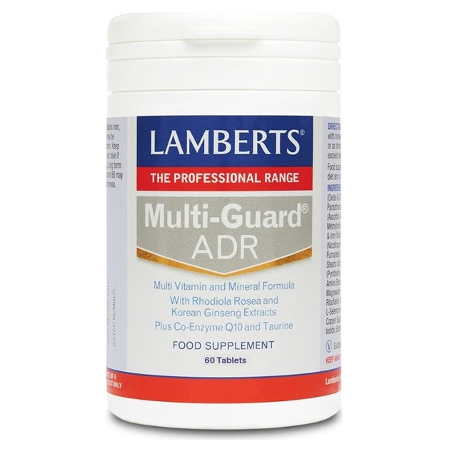 Lamberts Multi Guard ADR Πολυφόρμουλα Ενέργειας & Τόνωσης με Rhodiola ,Korean Ginseng ,Q10 & Ταυρίνη 60tabs Lamberts Multi Guard ADR Πολυφόρμουλα Ενέργειας & Τόνωσης με Rhodiola ,Korean Ginseng ,Q10 & Ταυρίνη 60tabs