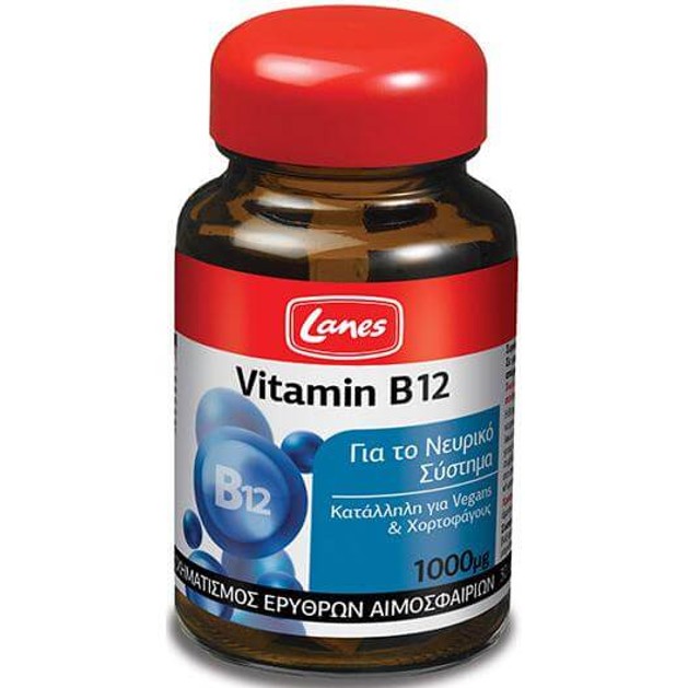 Lanes Vitamin B12 1000μg 30Tabs Lanes Vitamin B12 1000μg 30Tabs