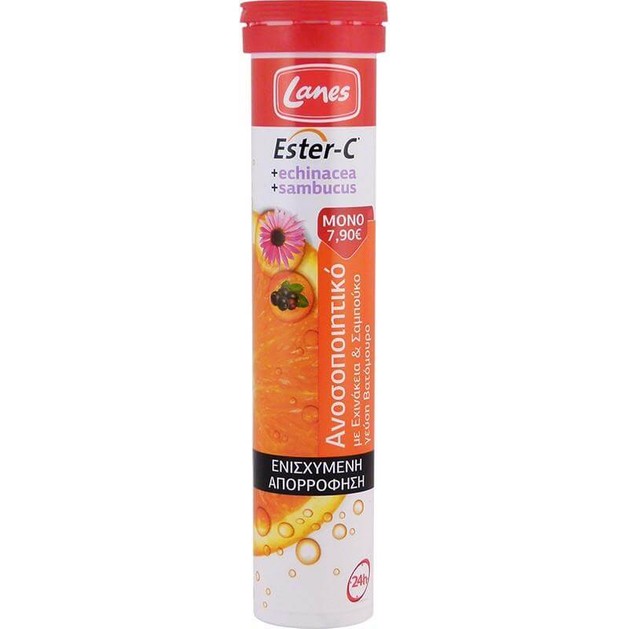 Lanes Ester-C + Echinacea + Sambucus 20 Effer.Tabs Lanes Ester-C + Echinacea + Sambucus 20 Effer.Tabs