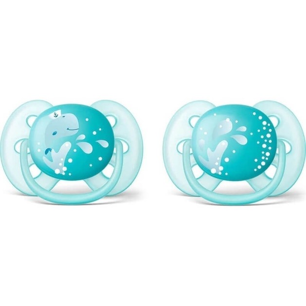 Avent Ορθοδοντική Πιπίλα Σιλικόνης Ultra Soft Εξαιρετικά Απαλή Μπλέ 6-18m SCF226/22 Avent Ορθοδοντική Πιπίλα Σιλικόνης Ultra Soft Εξαιρετικά Απαλή Μπλέ 6-18m SCF226/22