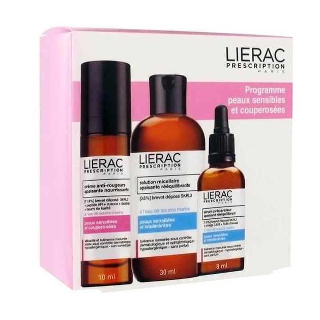 Lierac Prescription Creme Anti-rougers 10ml + Solution Micellaire 30ml + Serum Preparateur 8ml Σβήνει Τις Κοκκινίλες Lierac Prescription Creme Anti-rougers 10ml + Solution Micellaire 30ml + Serum Preparateur 8ml Σβήνει Τις Κοκκινίλες
