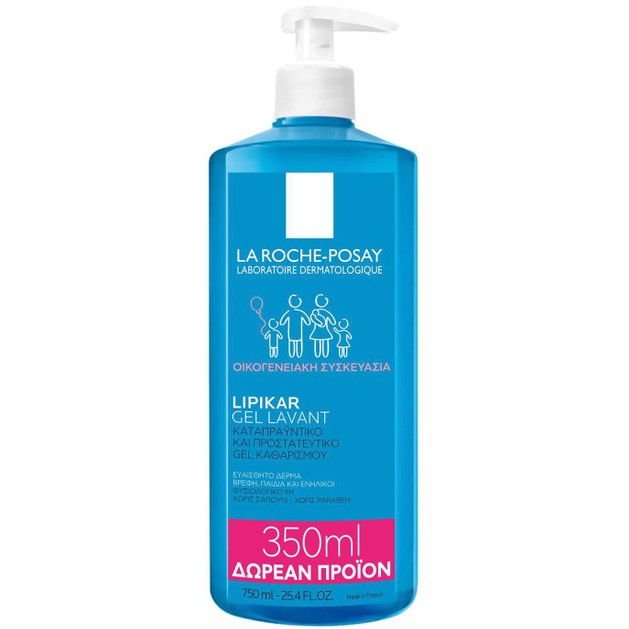La Roche-Posay Lipikar Gel Lavant Απαλός Καθαρισμός Προσώπου & Σώματος 750ml Promo 350ml Δωρεάν Προϊόν La Roche-Posay Lipikar Gel Lavant Απαλός Καθαρισμός Προσώπου & Σώματος 750ml Promo 350ml Δωρεάν Προϊόν