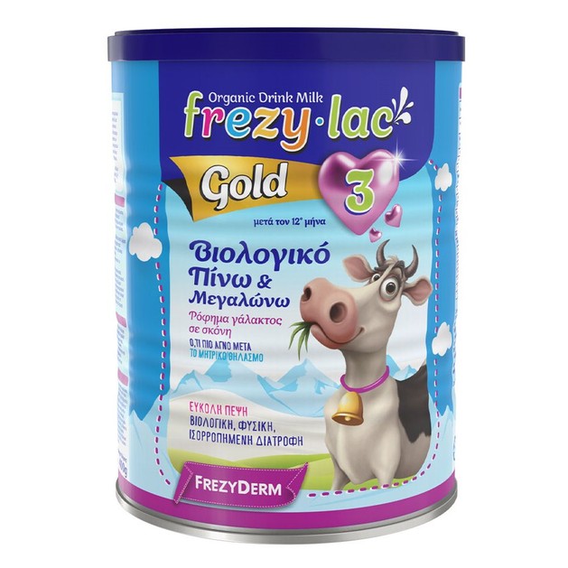 Frezyderm Frezylac Gold 3 Αγελαδινό Βιολογικό Γάλα 3ης Ηλικίας από τον 12ο Μήνα 900gr Frezyderm Frezylac Gold 3 Αγελαδινό Βιολογικό Γάλα 3ης Ηλικίας από τον 12ο Μήνα 900gr