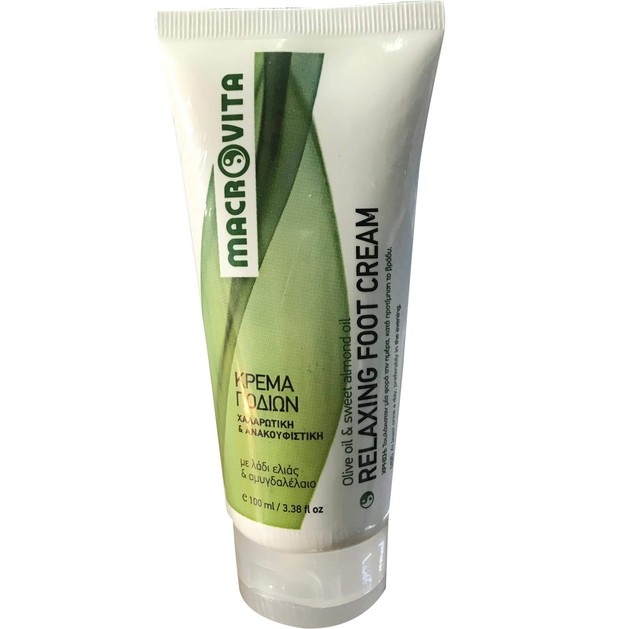 Macrovita Relaxing Foot Cream Χαλαρωτική & Ανακουφιστική Κρέμα Ποδιών με Λάδι Ελιάς & Αμυγδαλέλαιο 100ml Macrovita Relaxing Foot Cream Χαλαρωτική & Ανακουφιστική Κρέμα Ποδιών με Λάδι Ελιάς & Αμυγδαλέλαιο 100ml