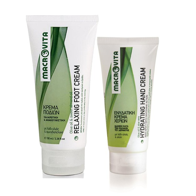Macrovita Πακέτο Προσφοράς Relaxing Foot Cream Χαλαρωτική & Ανακουφιστική Κρέμα Ποδιών 100ml & Δώρο Hydrating Hand Cream 60ml Macrovita Πακέτο Προσφοράς Relaxing Foot Cream Χαλαρωτική & Ανακουφιστική Κρέμα Ποδιών 100ml & Δώρο Hydrating Hand Cream 60ml
