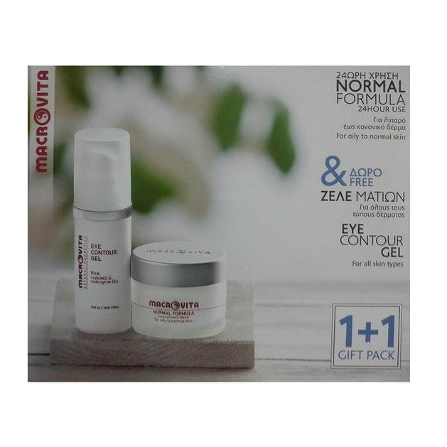 Macrovita Set ΔΩΡΟΥ Normal Formula 24ωρη Κρέμα Προσώπου Με Ρύζι Κουπουασού & συνένζυμο Q10 40ml + Ζελέ Ματιών 30ml Macrovita Set ΔΩΡΟΥ Normal Formula 24ωρη Κρέμα Προσώπου Με Ρύζι Κουπουασού & συνένζυμο Q10 40ml + Ζελέ Ματιών 30ml