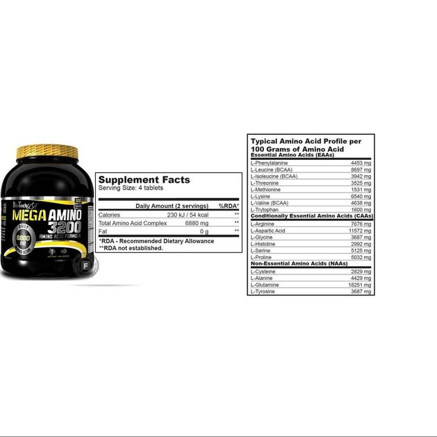 Biotech Usa Mega Amino 3200 Βασικά Αμινοξέα 300tabs Biotech Usa Mega Amino 3200 Βασικά Αμινοξέα 300tabs