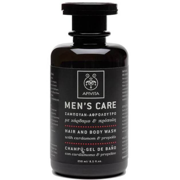 Apivita Mens Care Hair & Body Wash With Cardamom & Propolis 250ml Apivita Mens Care Hair & Body Wash With Cardamom & Propolis 250ml