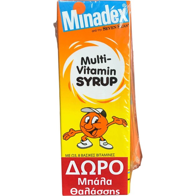 Seven Seas Minadex Multi-Vitamin Πολυβιταμινούχο Σιρόπι για Παιδιά με 8 Βιταμίνες και Χυμό Πορτοκαλιού Δώρο Μπάλα Θαλάσσης 100ml Seven Seas Minadex Multi-Vitamin Πολυβιταμινούχο Σιρόπι για Παιδιά με 8 Βιταμίνες και Χυμό Πορτοκαλιού Δώρο Μπάλα Θαλάσσης 100ml