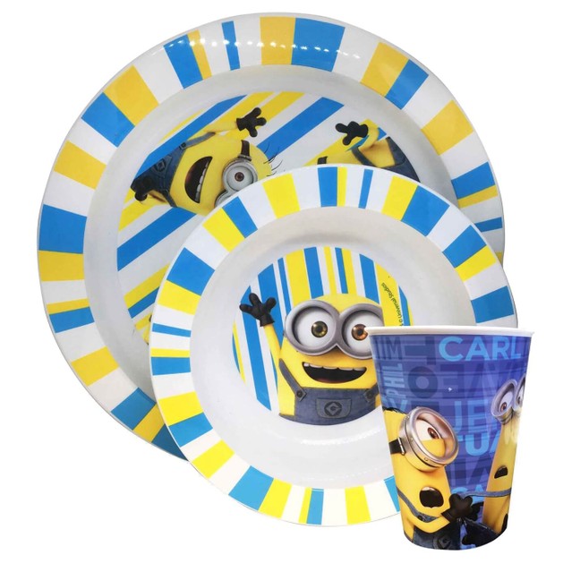 Stor Minions Πλαστικό Σετ Φαγητού 3 Τεμάχια Stor Minions Πλαστικό Σετ Φαγητού 3 Τεμάχια