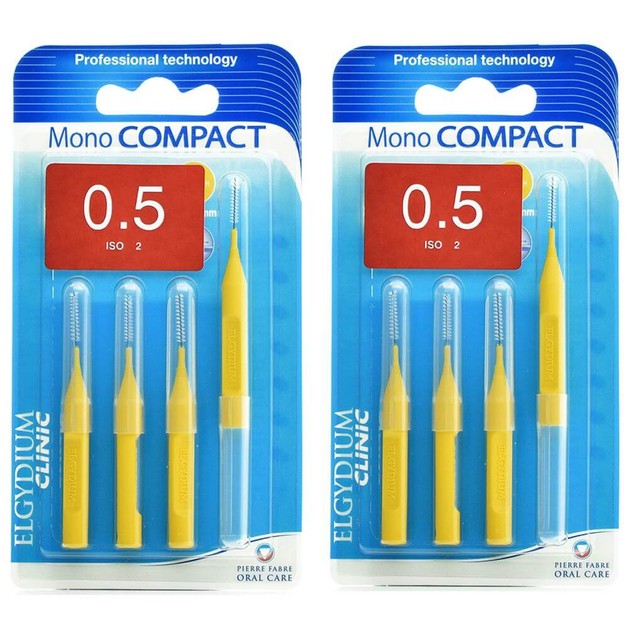 Elgydium Clinic Monocompact, Μεσοδόντια Βουρτσάκια 0.5mm Κίτρινο 2 x 4τμχ Προσφορά -50% στο 2ο Προϊόν Elgydium Clinic Monocompact, Μεσοδόντια Βουρτσάκια 0.5mm Κίτρινο 2 x 4τμχ Προσφορά -50% στο 2ο Προϊόν