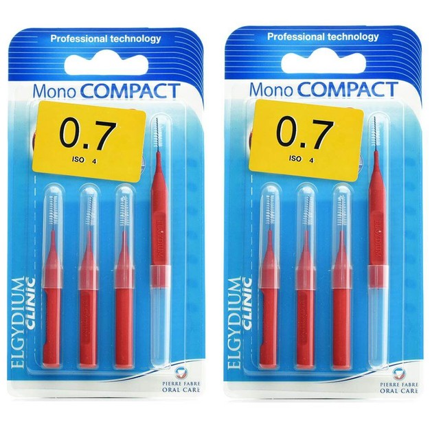 Elgydium Clinic Monocompact, Μεσοδόντια Βουρτσάκια 0.7mm Κόκκινο 2 x 4τμχ Προσφορά -50% στο 2ο Προϊόν Elgydium Clinic Monocompact, Μεσοδόντια Βουρτσάκια 0.7mm Κόκκινο 2 x 4τμχ Προσφορά -50% στο 2ο Προϊόν