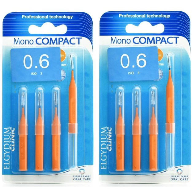 Elgydium Clinic Monocompact, Μεσοδόντια Βουρτσάκια 0.6mm Πορτοκαλί 2 x 4τμχ Προσφορά -50% στο 2ο Προϊόν Elgydium Clinic Monocompact, Μεσοδόντια Βουρτσάκια 0.6mm Πορτοκαλί 2 x 4τμχ Προσφορά -50% στο 2ο Προϊόν