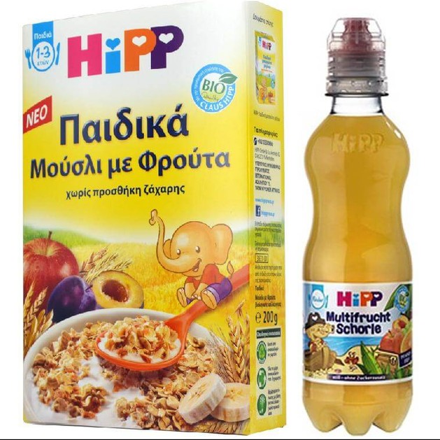 Hipp Παιδικά Μούσλι με Φρούτα Βιολογικής Καλλιέργειας από τον 12ο μήνα, 2 x 200gr & ΔΩΡΟ Hipp Χυμός Φρούτων από το 1ο έτος, 0.3L Hipp Παιδικά Μούσλι με Φρούτα Βιολογικής Καλλιέργειας από τον 12ο μήνα, 2 x 200gr & ΔΩΡΟ Hipp Χυμός Φρούτων από το 1ο έτος, 0.3L