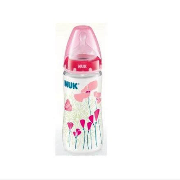 Nuk First Choice Plus Πλαστικό Μπιμπερό με Θηλή Σιλικόνης Μεγέθους 2 (6-18 Μηνών) Medium 300ml Nuk First Choice Plus Πλαστικό Μπιμπερό με Θηλή Σιλικόνης Μεγέθους 2 (6-18 Μηνών) Medium 300ml
