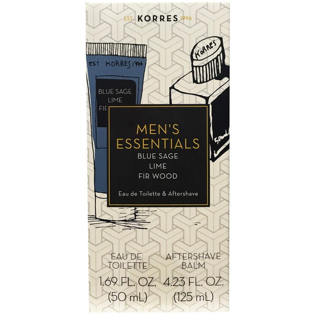 Korres Πακέτο Προσφοράς Men\'s Essentials Blue Sage Eau de Toilette 50ml & Δώρο Aftershave Balm 125ml Korres Πακέτο Προσφοράς Men\'s Essentials Blue Sage Eau de Toilette 50ml & Δώρο Aftershave Balm 125ml