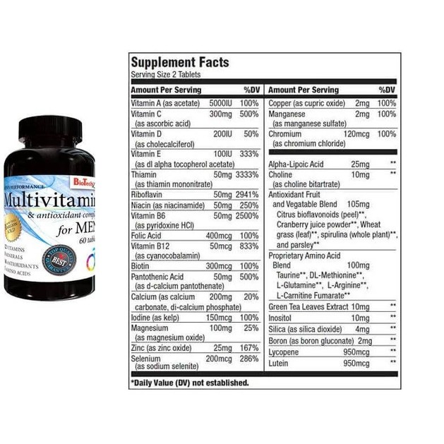 Biotech Usa Multivitamin For Men Βιταμίνες Και Μέταλλα 60tabs Biotech Usa Multivitamin For Men Βιταμίνες Και Μέταλλα 60tabs